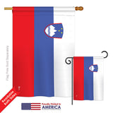 Slovenia - Nationality Flags of the World Vertical Impressions Decorative Flags HG140214 Printed In USA