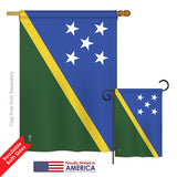 Solomon Islands - Nationality Flags of the World Vertical Impressions Decorative Flags HG140215 Printed In USA