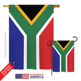 South Africa - Nationality Flags of the World Vertical Impressions Decorative Flags HG140218 Printed In USA