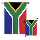 South Africa - Nationality Flags of the World Vertical Impressions Decorative Flags HG140218 Printed In USA