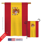 Spain - Nationality Flags of the World Vertical Impressions Decorative Flags HG140219 Printed In USA