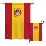 Spain - Nationality Flags of the World Vertical Impressions Decorative Flags HG140219 Printed In USA