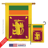 Sri Lanka - Nationality Flags of the World Vertical Impressions Decorative Flags HG140220 Printed In USA