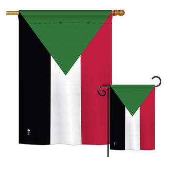 Sudan - Nationality Flags of the World Vertical Impressions Decorative Flags HG140221 Printed In USA