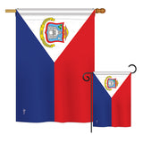 St. Martin - Nationality Flags of the World Vertical Impressions Decorative Flags HG140223 Printed In USA
