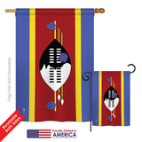 Swaziland - Nationality Flags of the World Vertical Impressions Decorative Flags HG140224 Printed In USA