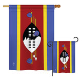 Swaziland - Nationality Flags of the World Vertical Impressions Decorative Flags HG140224 Printed In USA