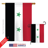 Syria - Nationality Flags of the World Vertical Impressions Decorative Flags HG140227 Printed In USA