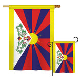 Tibet - Nationality Flags of the World Vertical Impressions Decorative Flags HG140232 Printed In USA