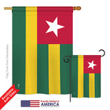 Togo - Nationality Flags of the World Vertical Impressions Decorative Flags HG140233 Printed In USA