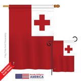 Tonga - Nationality Flags of the World Vertical Impressions Decorative Flags HG140234 Printed In USA