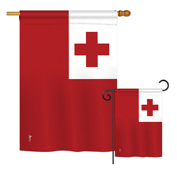 Tonga - Nationality Flags of the World Vertical Impressions Decorative Flags HG140234 Printed In USA