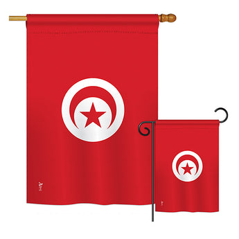 Tunisia - Nationality Flags of the World Vertical Impressions Decorative Flags HG140236 Printed In USA