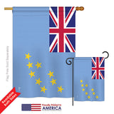 Tuvalu - Nationality Flags of the World Vertical Impressions Decorative Flags HG140240 Printed In USA