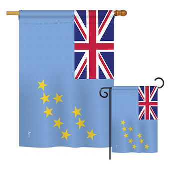 Tuvalu - Nationality Flags of the World Vertical Impressions Decorative Flags HG140240 Printed In USA