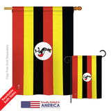 Uganda - Nationality Flags of the World Vertical Impressions Decorative Flags HG140241 Printed In USA