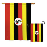 Uganda - Nationality Flags of the World Vertical Impressions Decorative Flags HG140241 Printed In USA