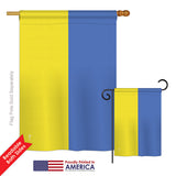 Ukraine - Nationality Flags of the World Vertical Impressions Decorative Flags HG140242 Printed In USA