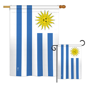 Uruguay - Nationality Flags of the World Vertical Impressions Decorative Flags HG140247 Printed In USA