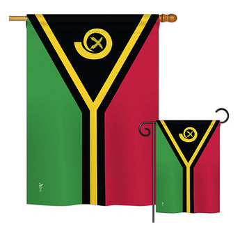 Vanuatu - Nationality Flags of the World Vertical Impressions Decorative Flags HG140250 Printed In USA