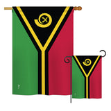 Vanuatu - Nationality Flags of the World Vertical Impressions Decorative Flags HG140250 Printed In USA