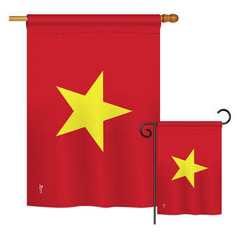 Vietnam - Nationality Flags of the World Vertical Impressions Decorative Flags HG140253 Printed In USA