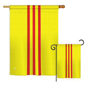 Vietnam - South - Nationality Flags of the World Vertical Impressions Decorative Flags HG140254 Printed In USA