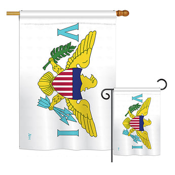 Virgin Islands - Nationality Flags of the World Vertical Impressions Decorative Flags HG140255 Printed In USA