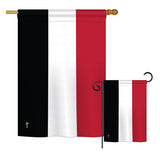 Yemen - Nationality Flags of the World Vertical Impressions Decorative Flags HG140257 Printed In USA