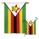 Zimbabwe - Nationality Flags of the World Vertical Impressions Decorative Flags HG140261 Printed In USA