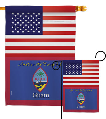 US Guam - Nationality Flags of the World Vertical Impressions Decorative Flags HG140266 Made In USA