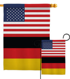 Germany US Friendship - Nationality Flags of the World Vertical Impressions Decorative Flags HG140384 Made In USA