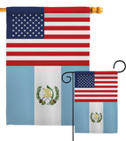 Guatemala US Friendship - Nationality Flags of the World Vertical Impressions Decorative Flags HG140391 Made In USA