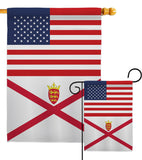 Jersey US Friendship - Nationality Flags of the World Vertical Impressions Decorative Flags HG140419 Made In USA