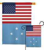 Micronesia US Friendship - Nationality Flags of the World Vertical Impressions Decorative Flags HG140452 Made In USA