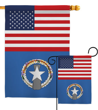 Northern Marianas US Friendship - Nationality Flags of the World Vertical Impressions Decorative Flags HG140470 Made In USA