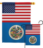 Organization Of American States US Friendship - Nationality Flags of the World Vertical Impressions Decorative Flags HG140475 Made In USA