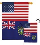 Pitcairn Islands US Friendship - Nationality Flags of the World Vertical Impressions Decorative Flags HG140485 Made In USA