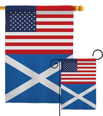 St. Andrew Cross US Friendship - Nationality Flags of the World Vertical Impressions Decorative Flags HG140640 Made In USA