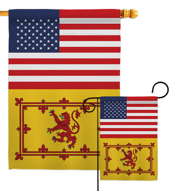 Scotland US Friendship - Nationality Flags of the World Vertical Impressions Decorative Flags HG140641 Made In USA