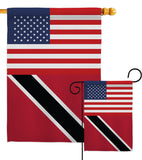 Trindad & Tobago US Friendship - Nationality Flags of the World Vertical Impressions Decorative Flags HG140669 Made In USA