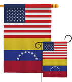 Venezuela US Friendship - Nationality Flags of the World Vertical Impressions Decorative Flags HG140686 Made In USA