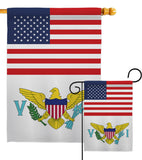 Virgin Islands US Friendship - Nationality Flags of the World Vertical Impressions Decorative Flags HG140690 Made In USA