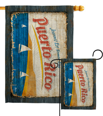 Puerto Rico - Nationality Flags of the World Vertical Impressions Decorative Flags HG140953 Made In USA