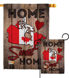 Country Canada Home Sweet Home - Nationality Flags of the World Vertical Impressions Decorative Flags HG191162 Made In USA