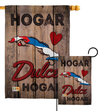 Country Cuba Hogar Dulce Hogar - Nationality Flags of the World Vertical Impressions Decorative Flags HG191167 Made In USA