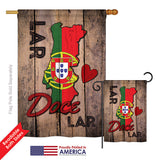 Country Porugal Lar Doce Lar - Nationality Flags of the World Vertical Impressions Decorative Flags HG192028 Printed In USA