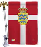 Denmark - Nationality Flags of the World Vertical Impressions Decorative Flags HG108093 Made In USA