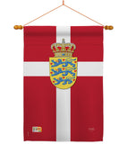 Denmark - Nationality Flags of the World Vertical Impressions Decorative Flags HG108093 Made In USA