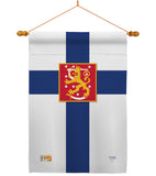 Finland - Nationality Flags of the World Vertical Impressions Decorative Flags HG108103 Made In USA